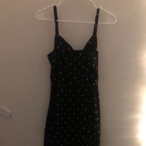 Black polka dot dress